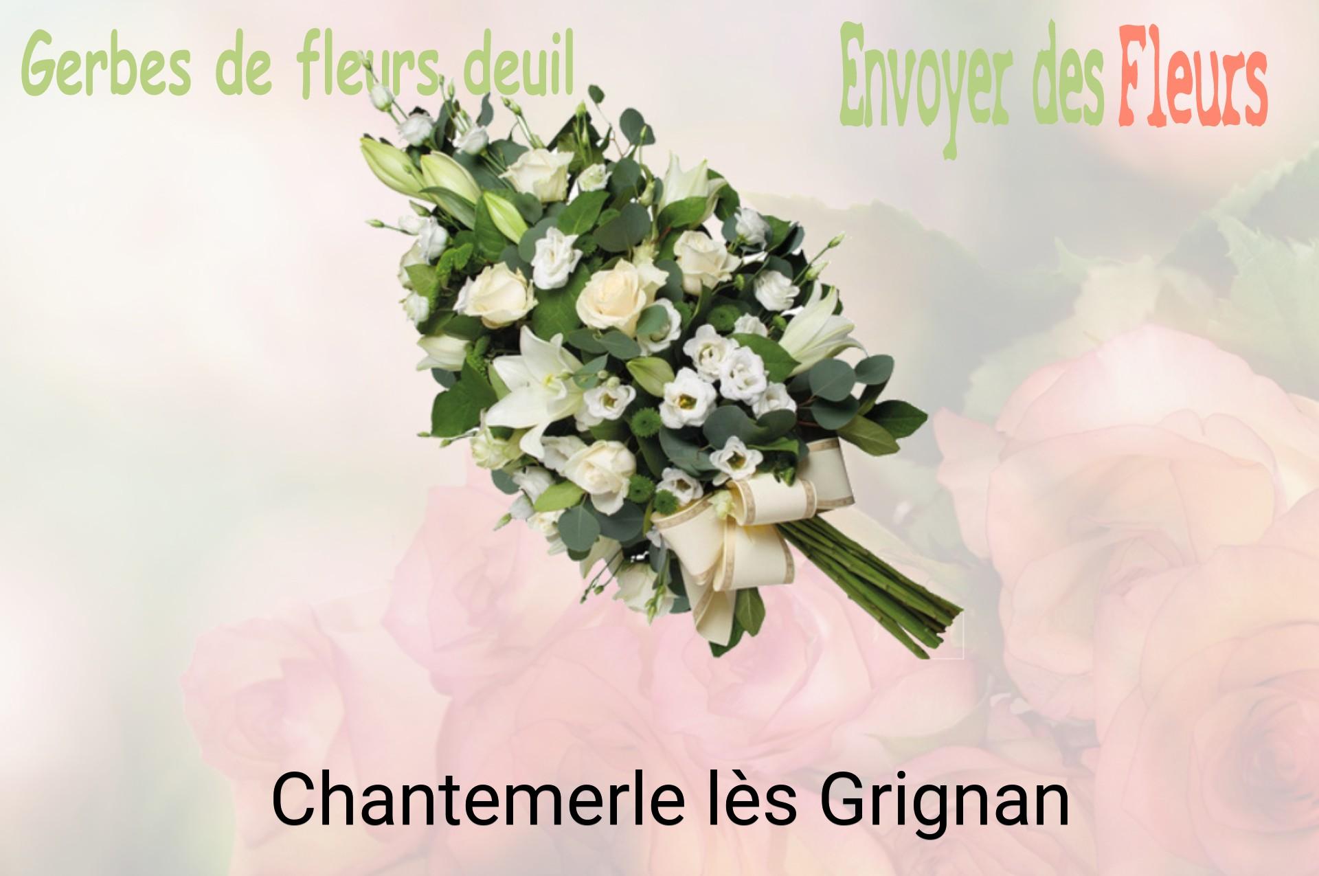 Gerbe de fleurs de deuil livrée à Chantemerle-lès-Grignan